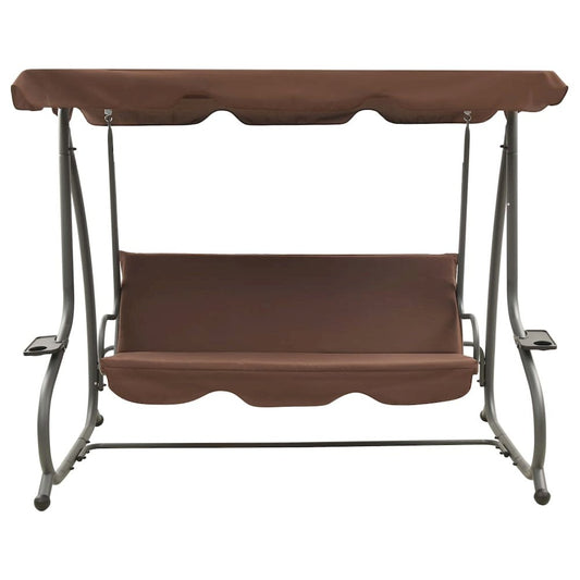 Swing Bench Coffee PVC-coated fabric, powder-coated steel