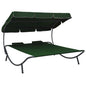 Lounge Bed Green Oxford fabric, powder-coated steel, polyester