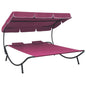 Lounge Bed Pink Oxford fabric, Powder-coated steel Double Durable