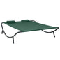 Lounge Bed Green Oxford fabric, steel Double Removable Covers