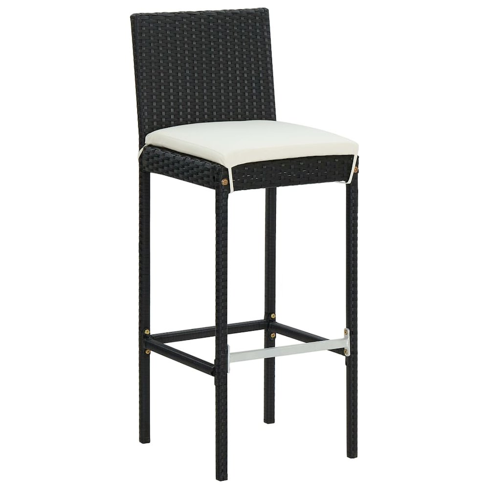 Bar Stool Set of 2 Black