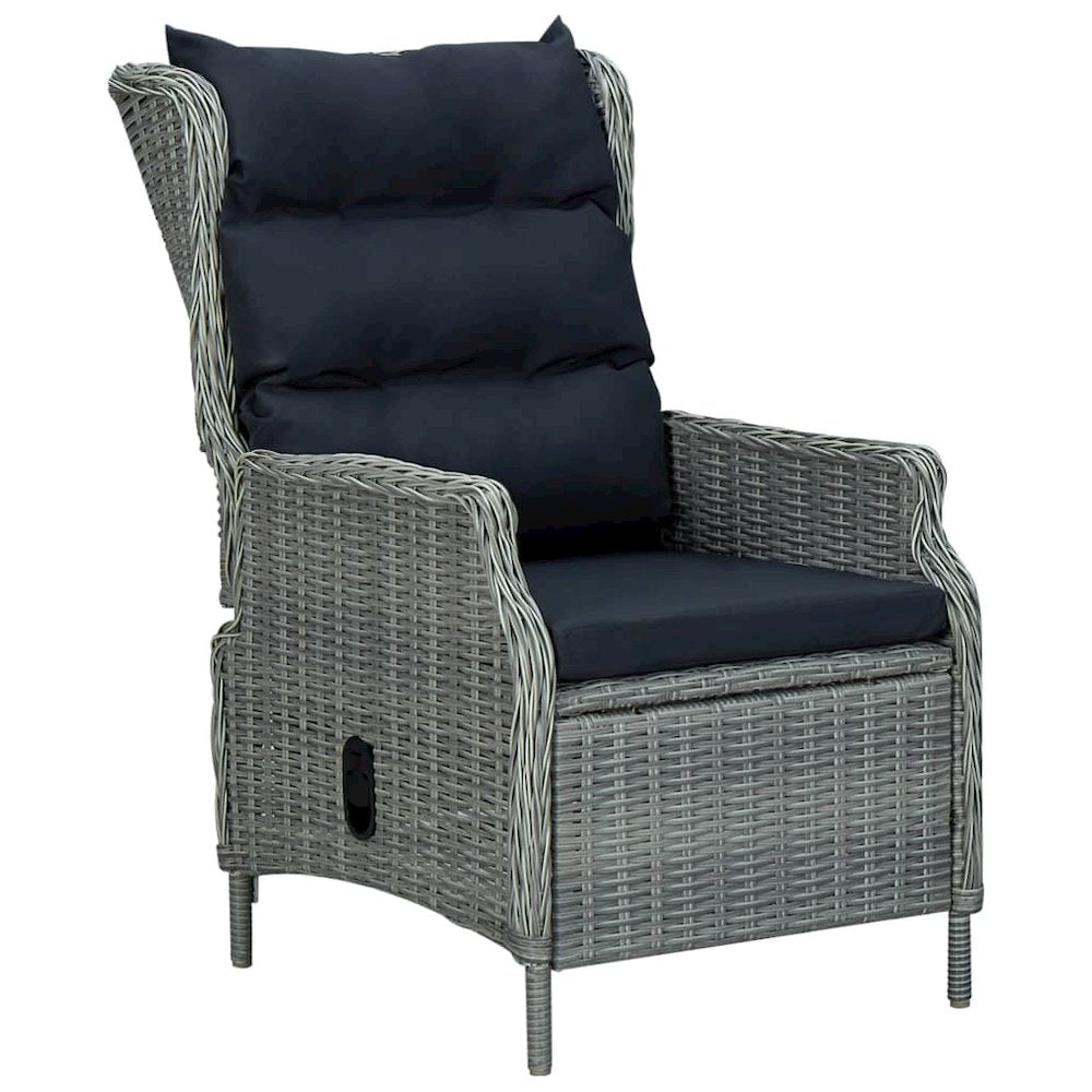 Garden Chair Light Grey Round PE rattan Standard Garden Chair