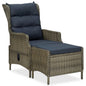 Garden Chair Brown with black cushions