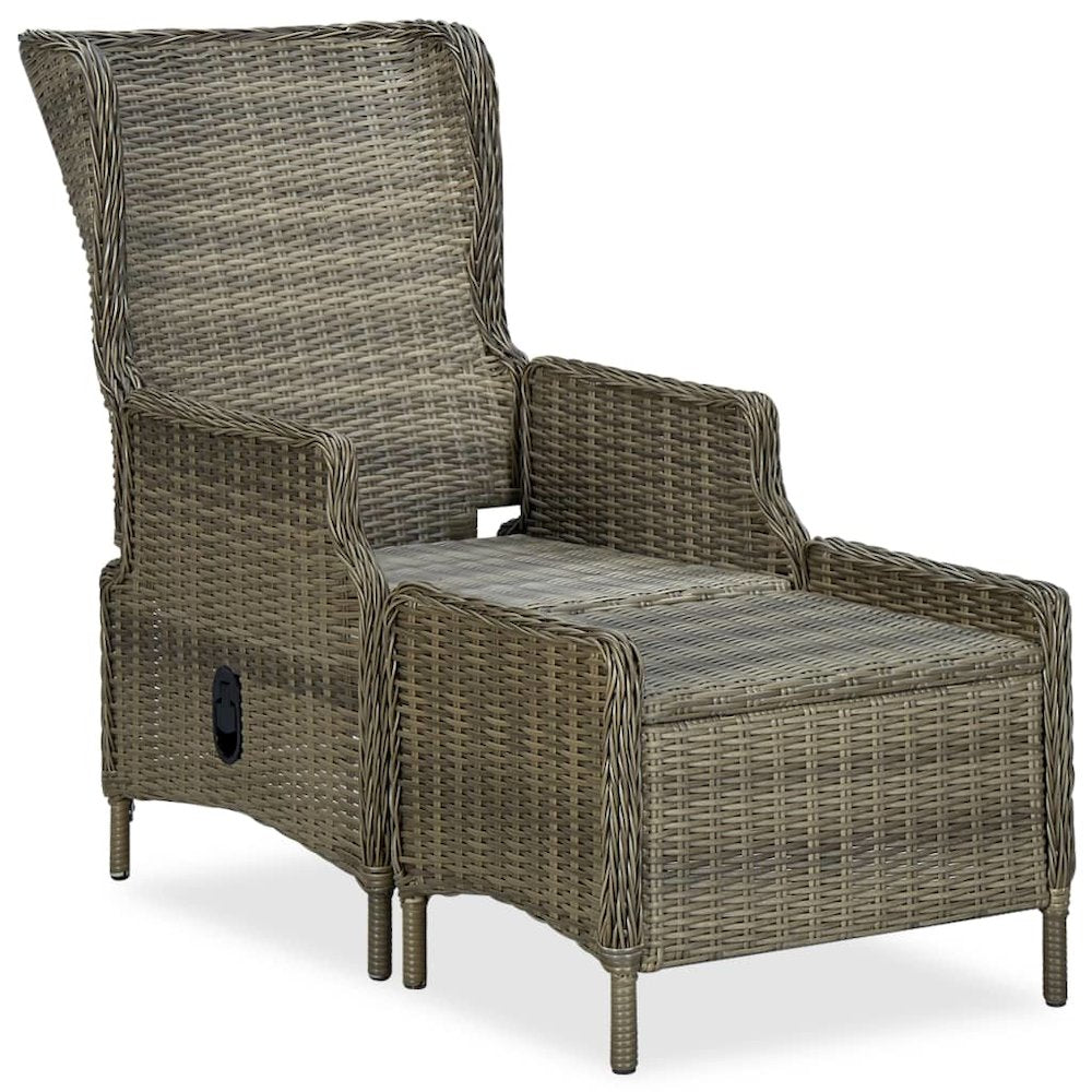 Garden Chair Brown with black cushions