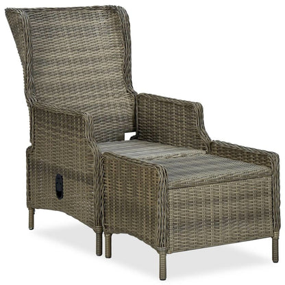Garden Chair Brown with black cushions