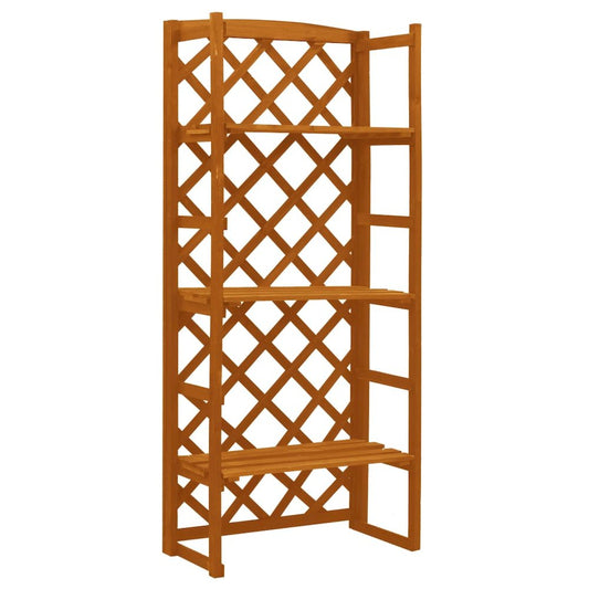 vidaXL Plant Stand with Trellis Orange 23.6"x11.8"x55.1" Solid Firwood, 314834