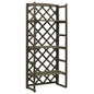 vidaXL Plant Stand with Trellis Gray 23.6"x11.8"x55.1" Solid Firwood, 314835