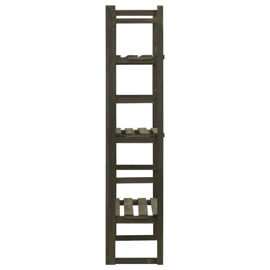 vidaXL Plant Stand with Trellis Gray 23.6"x11.8"x55.1" Solid Firwood, 314835