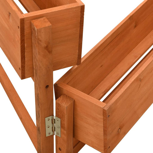 vidaXL Garden Folding Planter Orange 23.6"x5.5"x29.5" Solid Firwood, 314840