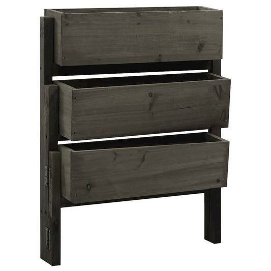 vidaXL Garden Folding Planter Gray 23.6"x5.5"x29.5" Solid Firwood, 314841