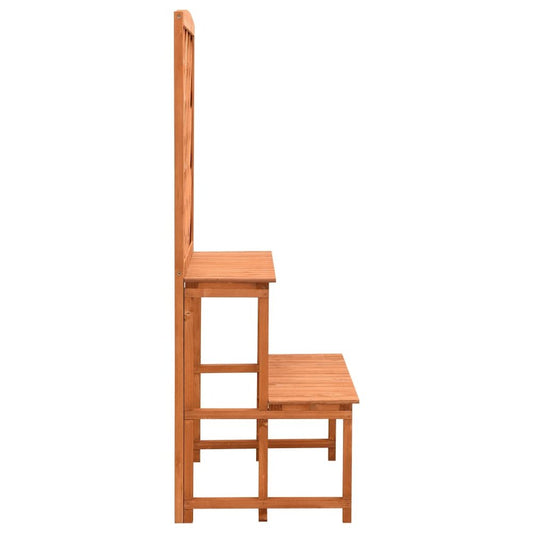 vidaXL Plant Stand with Trellis Orange 27.6"x16.5"x47.2" Solid Firwood, 314842