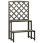 vidaXL Plant Stand with Trellis Gray 27.6"x16.5"x47.2" Solid Firwood, 314843