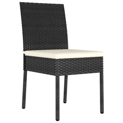 Door Screen Set of 2 Black Poly Rattan Standard Durable
