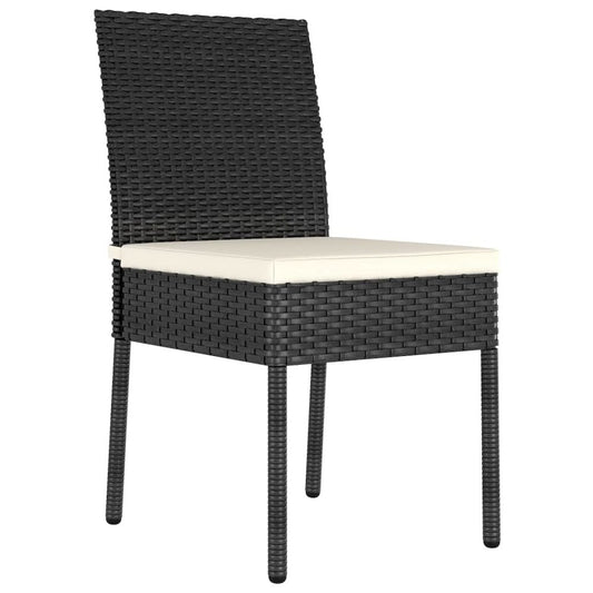 Door Screen Set of 2 Black Poly Rattan Standard Durable