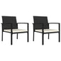 Dining Chair Set of 2 Black and Cream