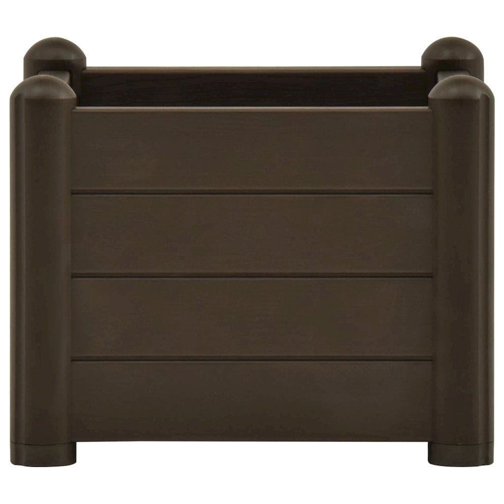 vidaXL Garden Raised Bed PP Mocha 16.9"x16.9"x13.8"