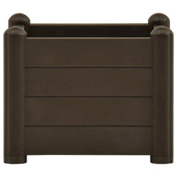 vidaXL Garden Raised Bed PP Mocha 16.9"x16.9"x13.8"