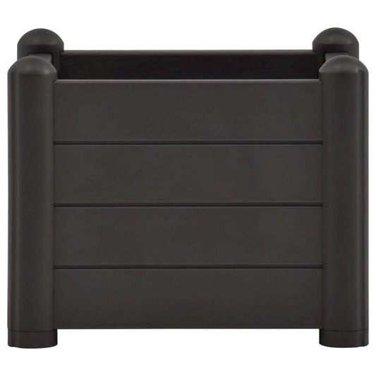 vidaXL Garden Raised Bed PP Anthracite 16.9"x16.9"x13.8"