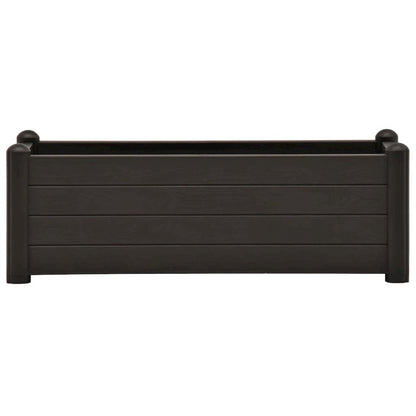 vidaXL Garden Raised Bed PP Anthracite 39.4"x16.9"x13.8"