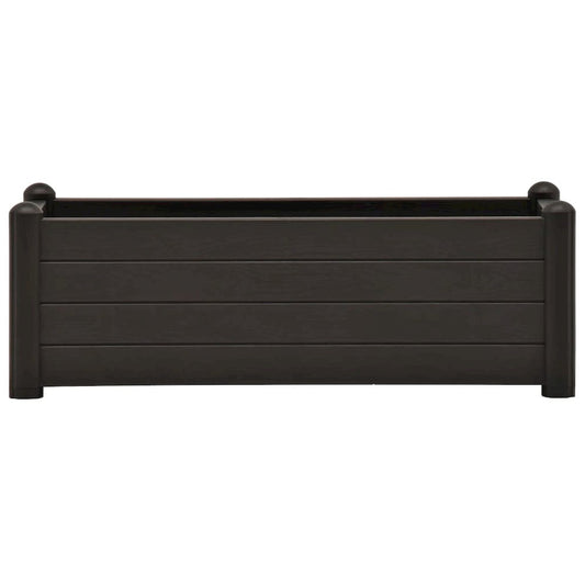 vidaXL Garden Raised Bed PP Anthracite 39.4"x16.9"x13.8"