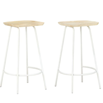 vidaXL Bar Stools 2 pcs Solid Mango Wood, 320649