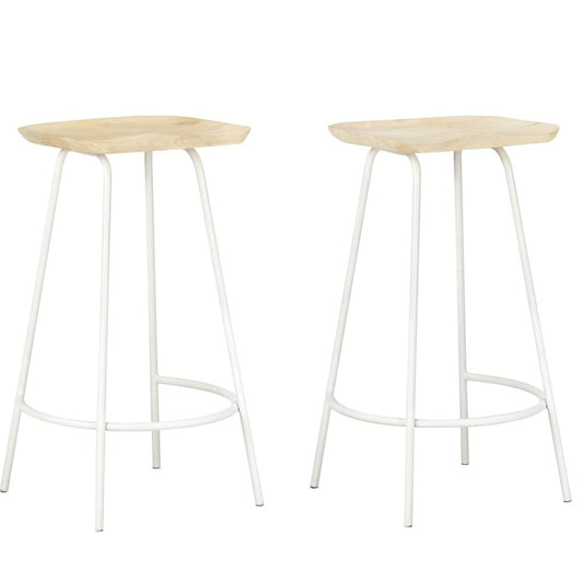 vidaXL Bar Stools 2 pcs Solid Mango Wood, 320649