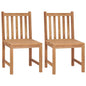 Garden Chair Set of 2 Natural Teak Teak hardwood Standard