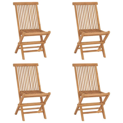 Garden Chair Set of 4 Teak