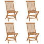 Garden Chair Set of 4 Teak