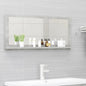 vidaXL Bathroom Mirror Concrete Gray 35.4"x4.1"x14.6" Chipboard, 804584