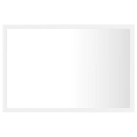 LED Bathroom Mirror White 23.6"x3.3"x14.6" Acrylic