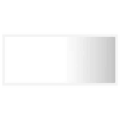 vidaXL LED Bathroom Mirror White 35.4"x3.3"x14.6" Chipboard 4932