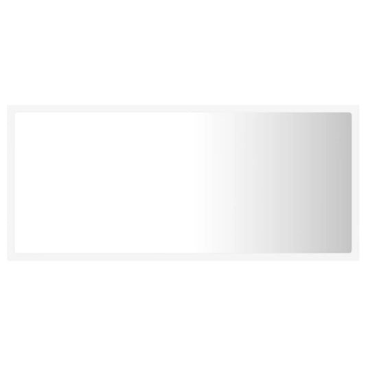 vidaXL LED Bathroom Mirror White 35.4"x3.3"x14.6" Chipboard 4932