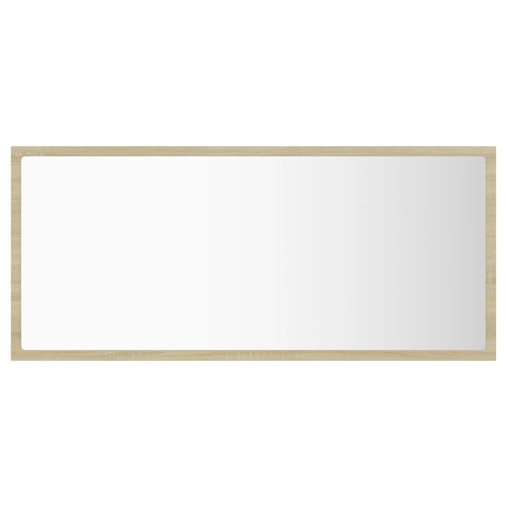 vidaXL LED Bathroom Mirror Sonoma Oak 35.4"x3.3"x14.6" Chipboard 4935