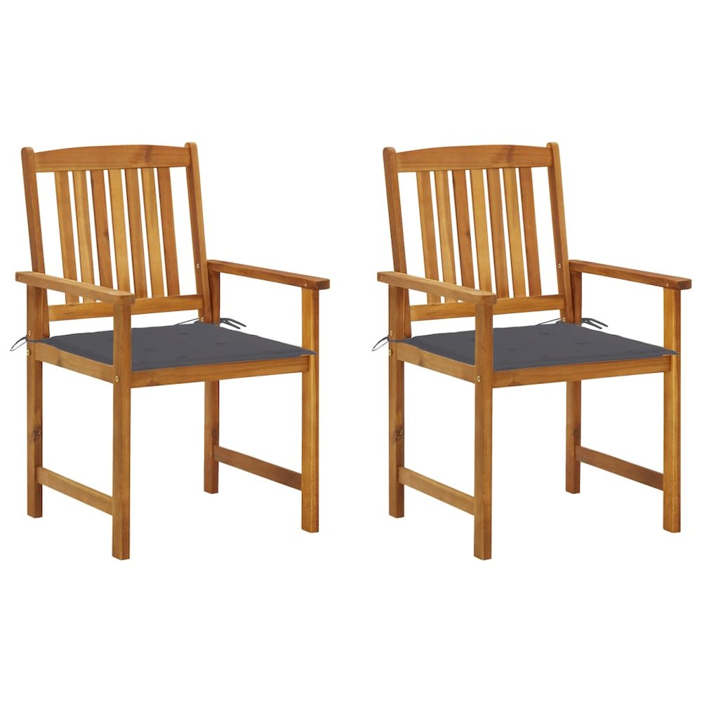 Garden Chair Set of 2 Anthracite