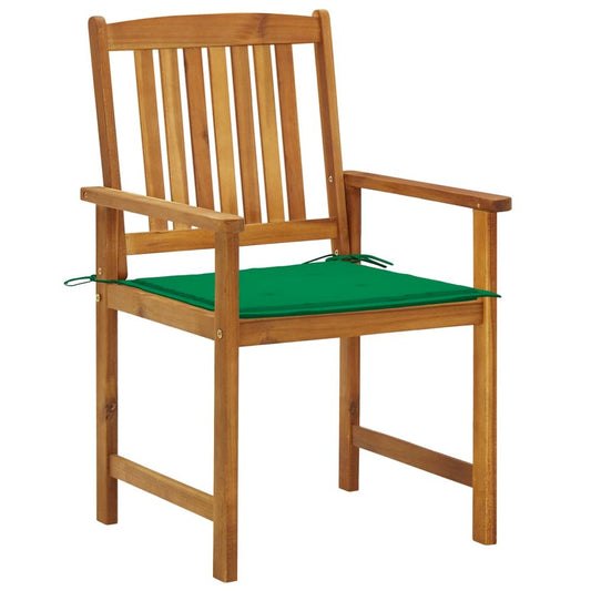 Garden Chair Set of 2 Wooden, Green