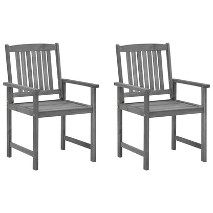 Garden Chair Set of 2 Grey