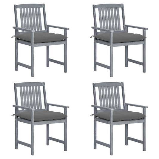 Patio Chair Set of 4 Gray with a gray wash finish