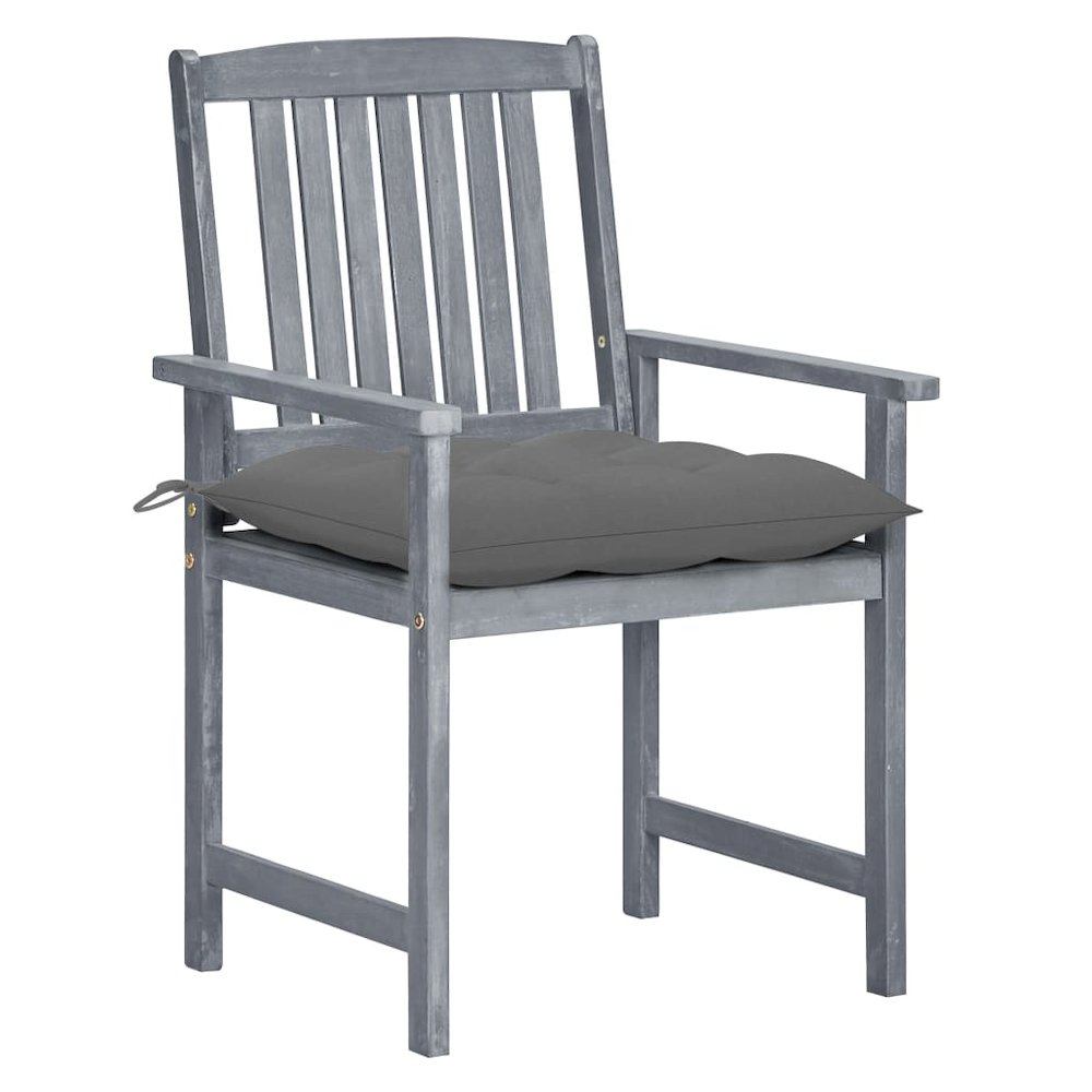 Patio Chair Set of 4 Gray with a gray wash finish