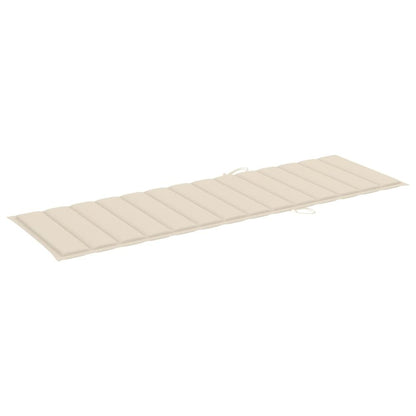 Sunlounger Grey Acacia wood, Polyester Single