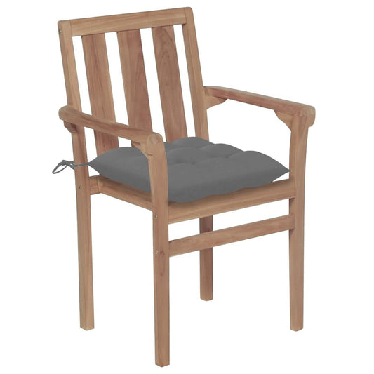 Wooden Garden Chair Set of 2 Natural wood Solid teak Medium