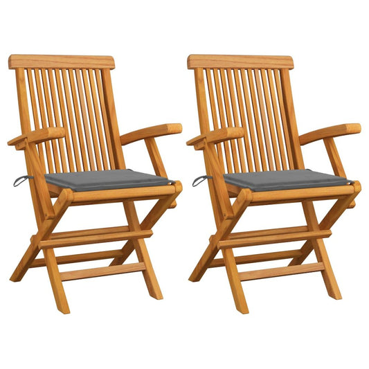 Garden Chair Set of 2 Teak Wood Fine sanded teak hardwood