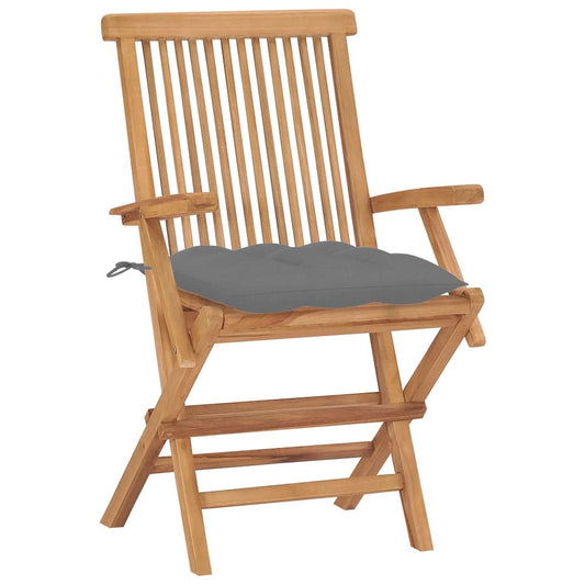 Garden Chair Set of 2 Teak Wood Medium Foldable Garden Chair