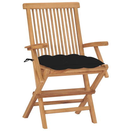 Patio Chair Set of 2 Natural Wood Teak Wood Standard Foldable