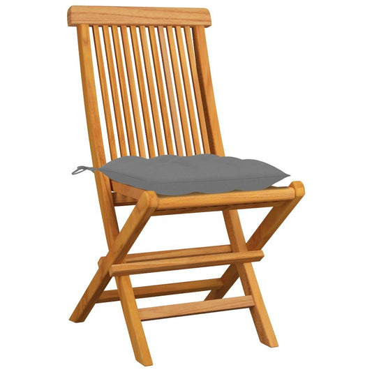 Garden Chair Set of 4 Brown Teak Wood Standard Foldable