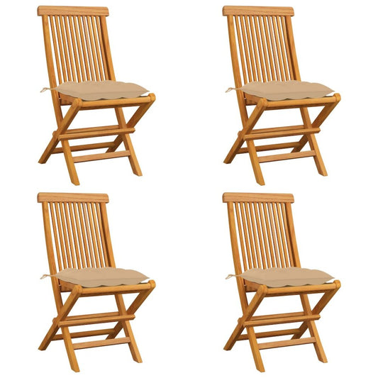Patio Chair Set of 4 Teak wood