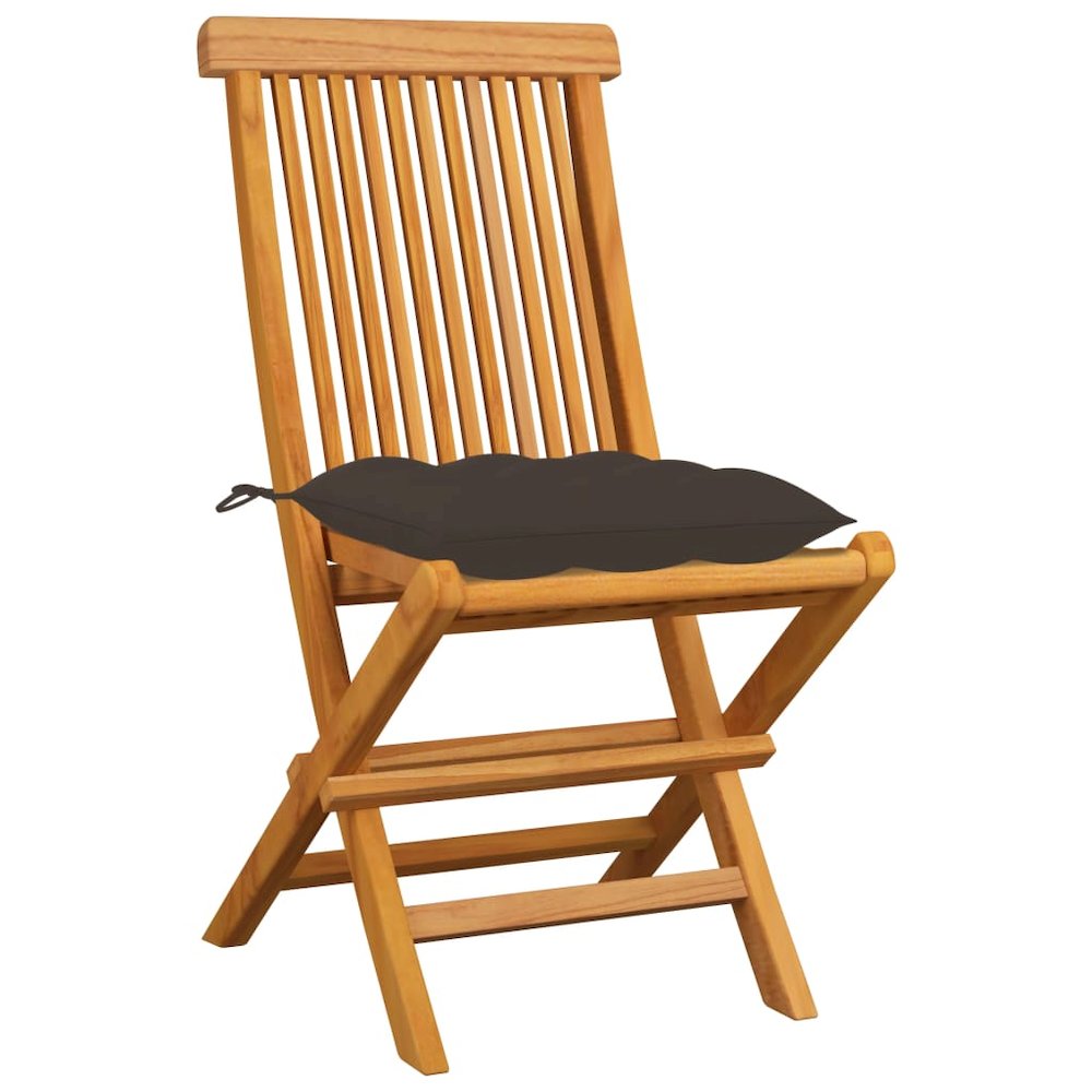 Patio Chair Set of 4 Natural Wood Fine Sanded Teak Hardwood