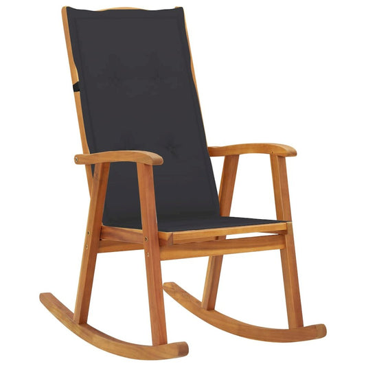 vidaXL Rocking Chair with Cushions Solid Acacia Wood 4179