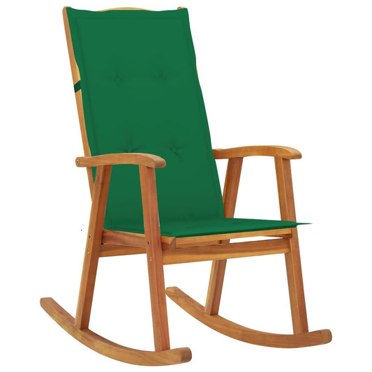 vidaXL Rocking Chair with Cushions Solid Acacia Wood, 3064184