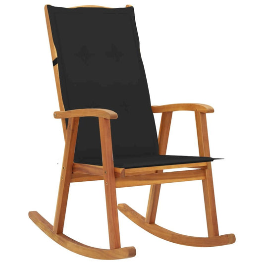 vidaXL Rocking Chair with Cushions Solid Acacia Wood, 3064186